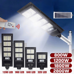 320/640/960/1280LED Solar PIR Motion Super Bright Street Light Outdoor Garden Wall Mounted Lamp