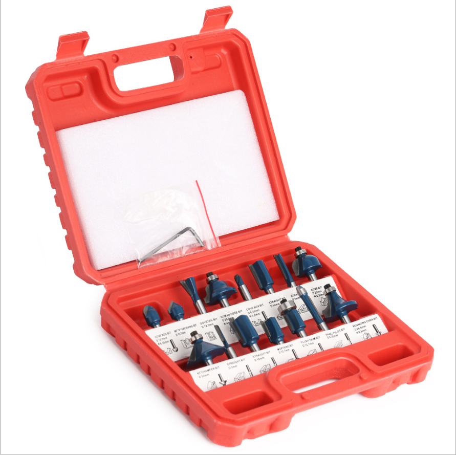 15Pcs 1/4 Inch Shank Router Bit Set Woodworking Milling Cutter 6.35mm Shank Drill Bits