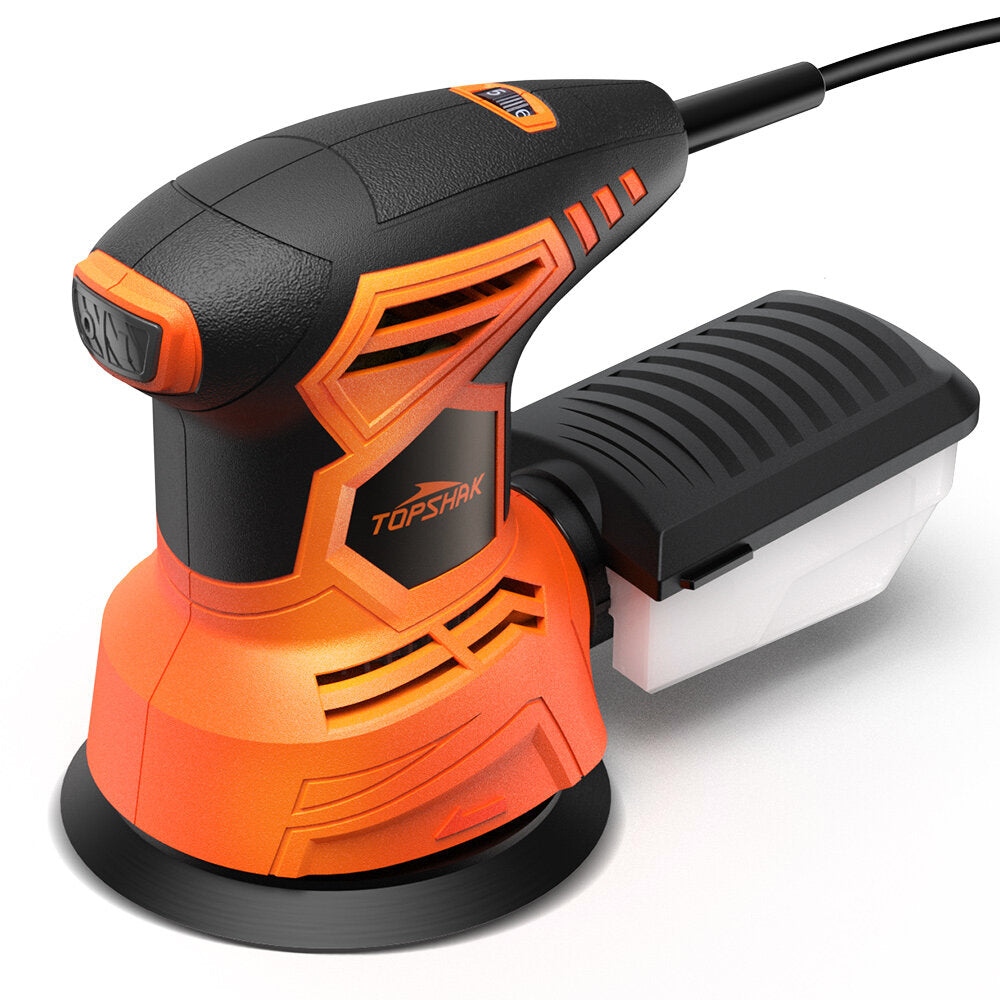110V/220V 240W Electric Random Orbital Sander Rotary Sander 125mm with 20Pcs Sandpapers Circular Sander Dust Collection Box