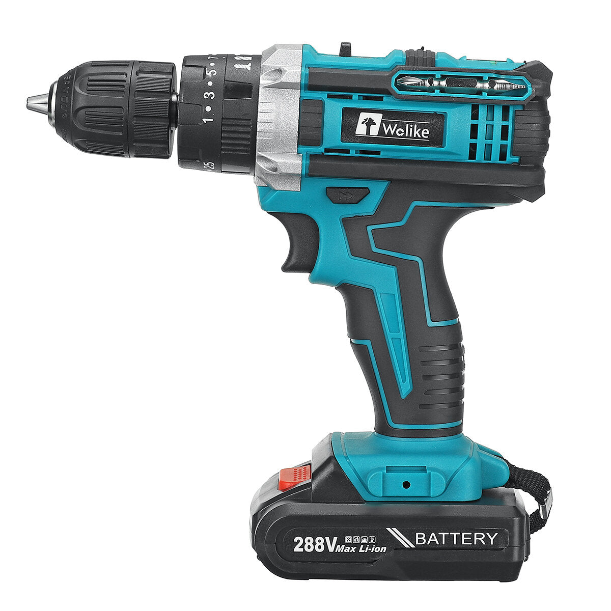 10mm Electric Drill 25+3 Torque Adjustment Switch Stepless Speed W/1pc/2pc Battery AU/EU/US Plug