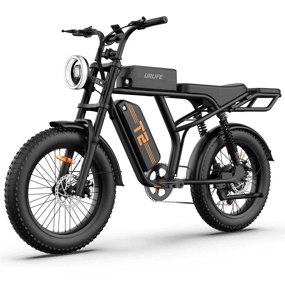 Electric Bike 48V 15.6AH 250W(Peak 1500W) Motor Recommended Top Speed 25KM/H 20inch Fat Tire 160KM Max Mileage 120KG Max Load Electric Bicycle