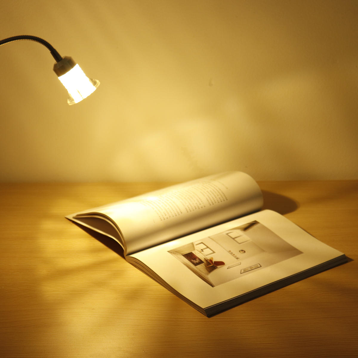 12V Flexible LED Reading Spot Light Bedside Wall Lamp For RV Boat Caravan Motorhome
