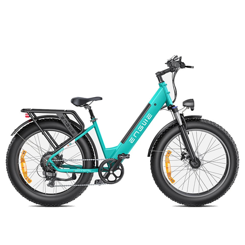 48V 16Ah Electric Bike, 250W Motor, 26*4.0 Inch Fat Tire, 120-140KM Long Range, All-Terrain Mountain E-Bike for Mountain & Snowfield Roads
