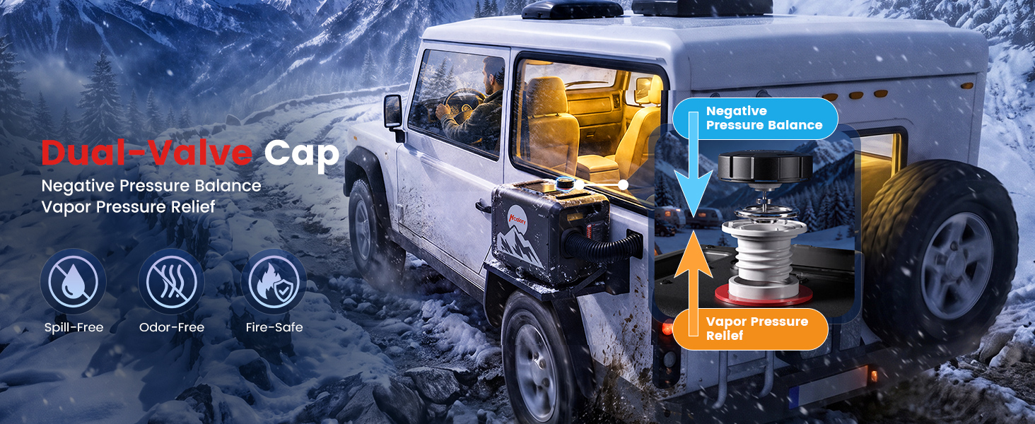 MAX 2 8KW 7.9L All-in-One Diesel Heater, App Control, Wireless Temperature Sensor & Adaptive Mode for RV, Camper & Truck