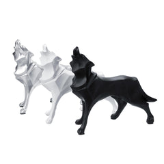 Modern Abstract Art Wolf Statue Resin Geometric Resin Model Gift Decorations
