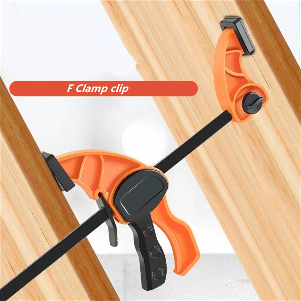6-Inch Ratcheting F Clamp with Nylon Jaws, 160mm Clamping Capacity, Strong & Lightweight, 1 or 2 PCS Options