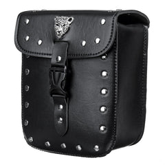 Universal Motorcycle Front Rear Fork Tool Pouch Side Bag Saddlebag PU Leather