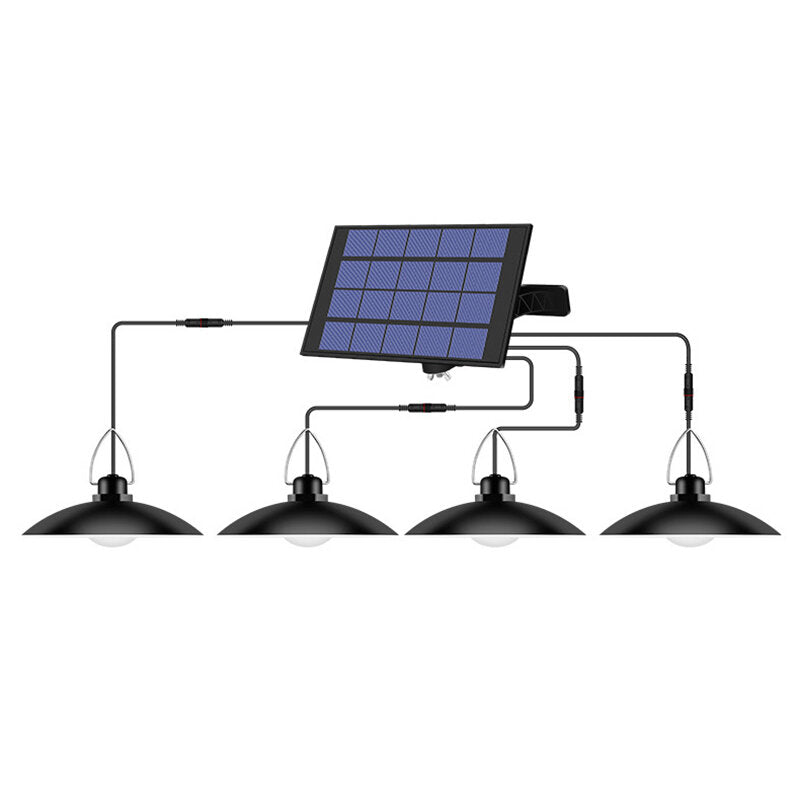 1/2/3/4 Head Solar Pendant Lights Lamp In/Outdoor IP65 Waterproof Warm/White Light