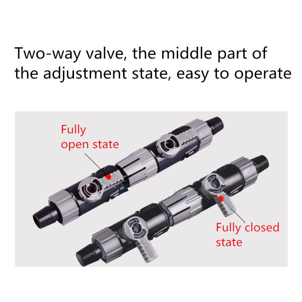 12-22mm Aquarium Tap Connector Aquarium Filter Hose Tubing Double Tap Connector Control Flow Valve