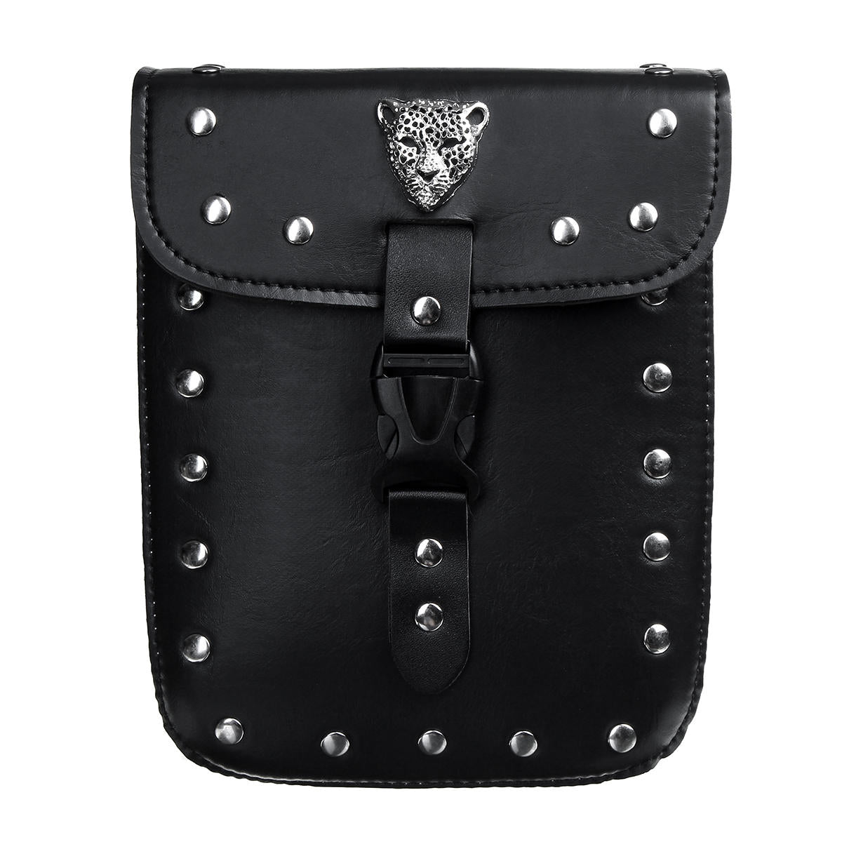 Universal Motorcycle Front Rear Fork Tool Pouch Side Bag Saddlebag PU Leather