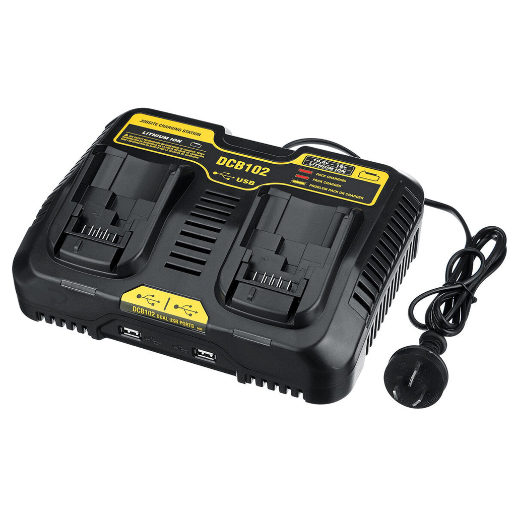 Dual Charger DCB200 DCB115 Lithium-Ion Battery DCB112 DCB105/015 Power Tool Battery Charger