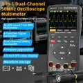 Handheld Oscilloscope Multimeter 3-In-1 Dual Channel 50MHz 280MSa/s 66000 Counts Signal Generator IPS Display