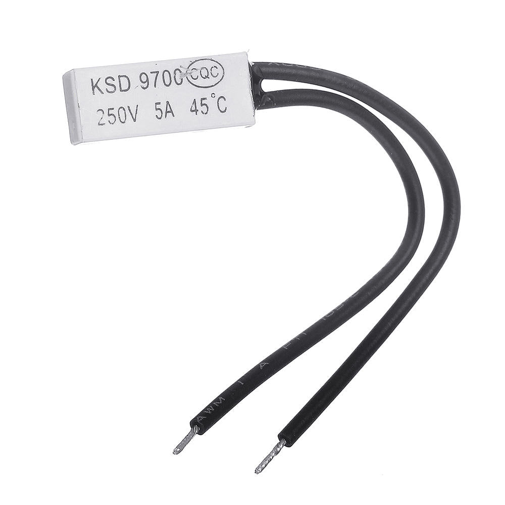 20pcs Normal Open 250V 5A 45 Plastic Thermostatic Temperature Sensor Switch NO