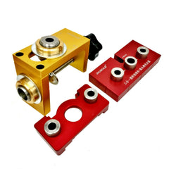 3 In 1 Dowelling Jig Woodworking Adjustable Aluminum Drilling Guide Locator