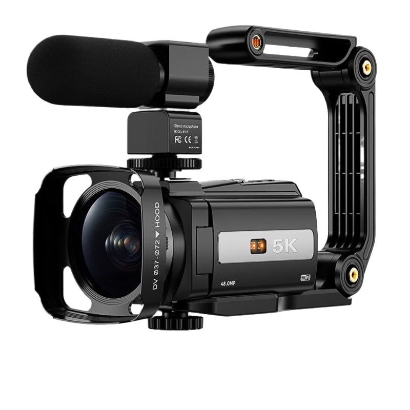 5K Ultra HD Digital Camera with 64MP, 16X Zoom, 3" Touch Screen, HDMI, WiFi Control, and Time-lapse Features