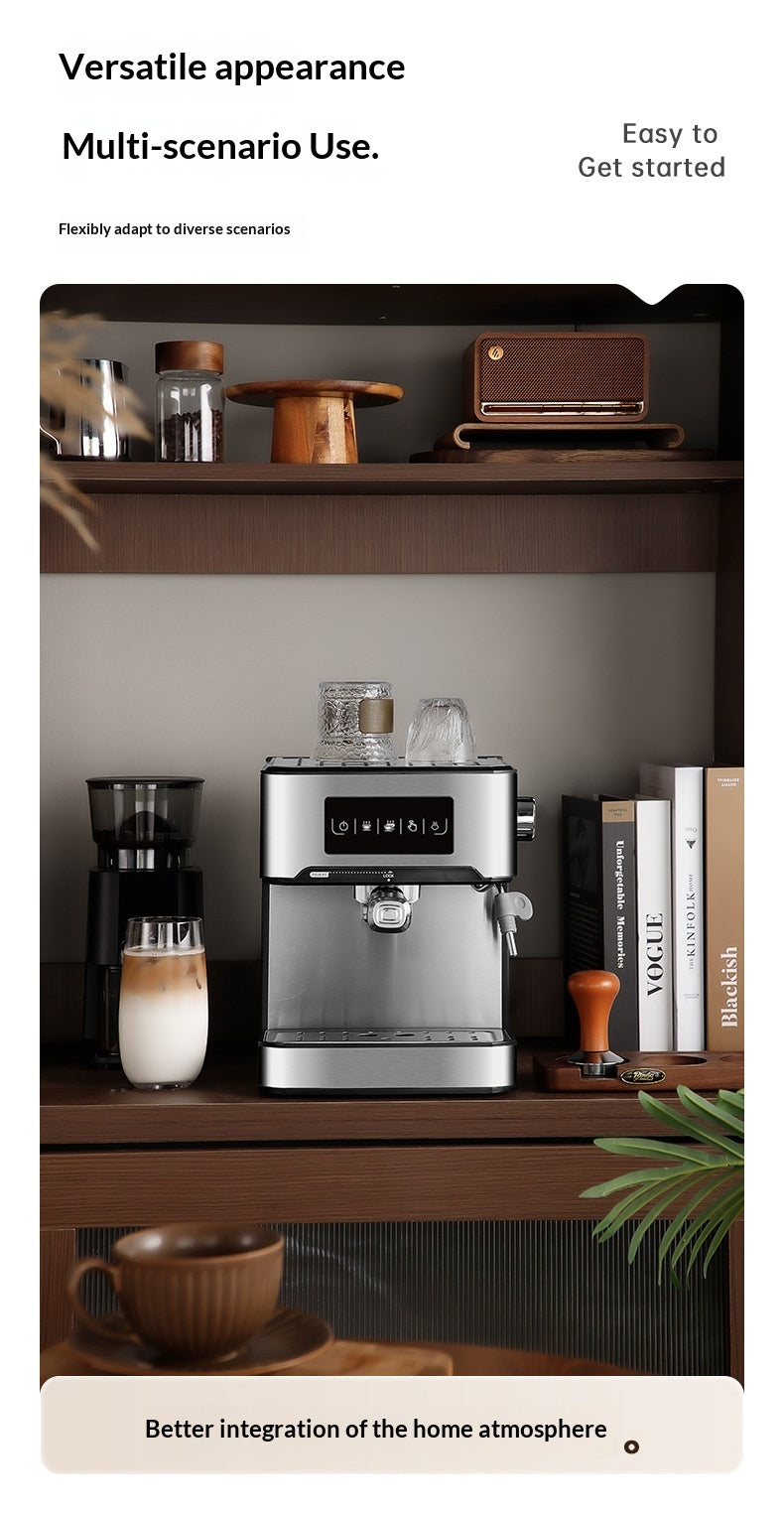 850W 20Bar Semi Automatic Espresso Coffee Machine With 1.5L Removable Tank 360° Steam Wand for Latte Home Cafe