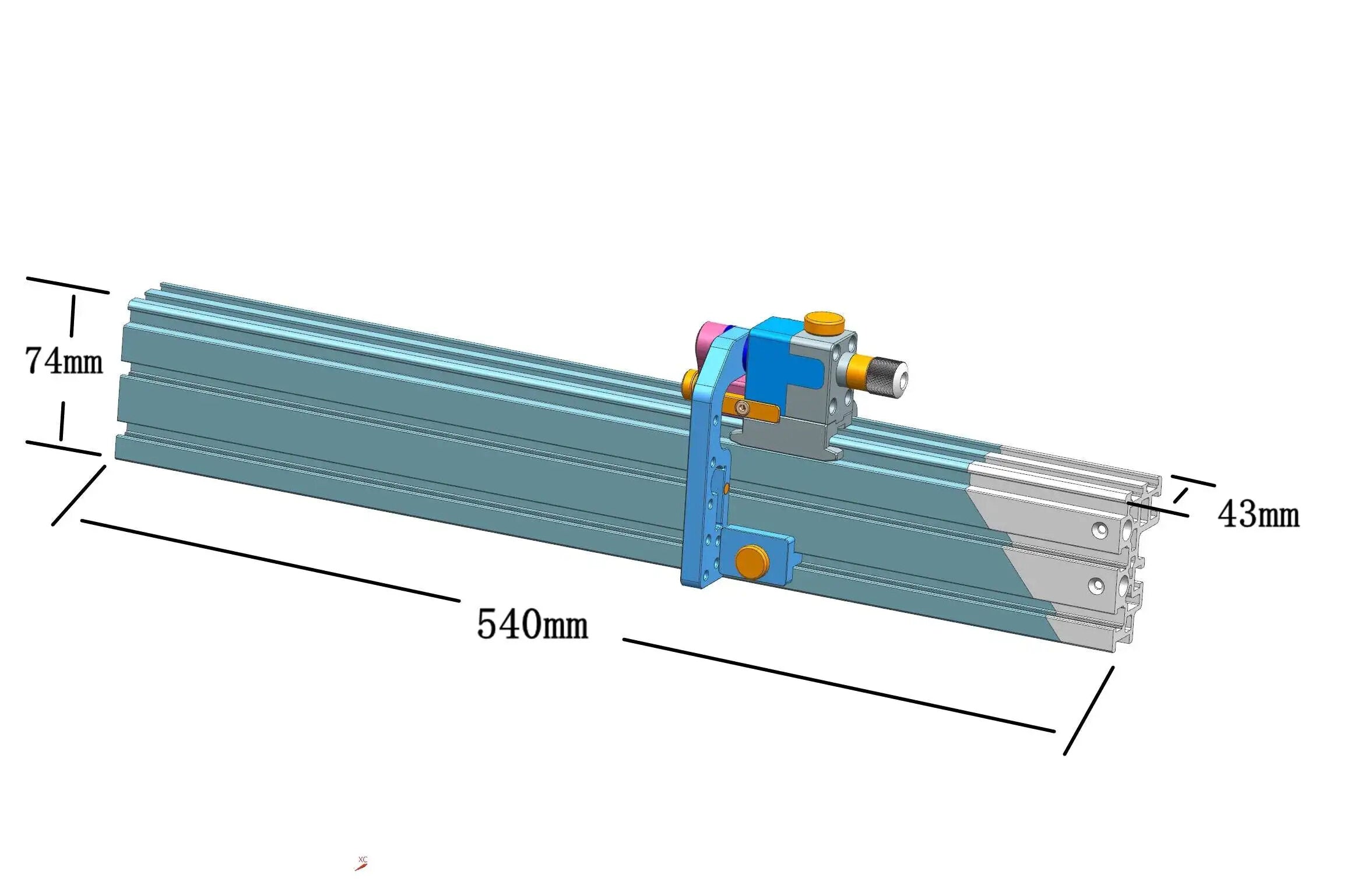 High Precision Miter Gauge with Adjustable Angle 0-70°, Extended 910mm Fence, Easy Read Scale, Aluminum Construction