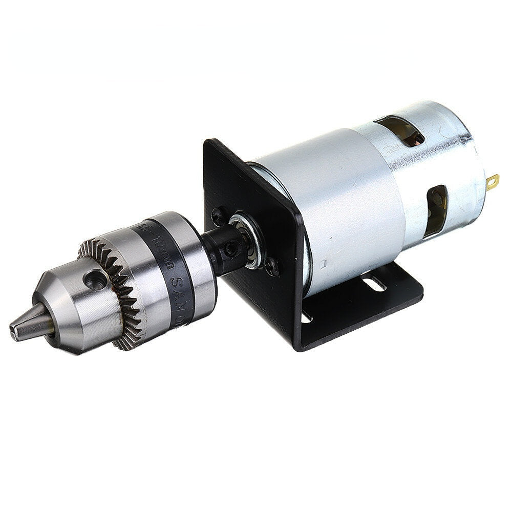 DC 12V Lathe Press 795 Motor With Drill Chuck and Mounting Bracket or 24V 15A 360W Power Convertor