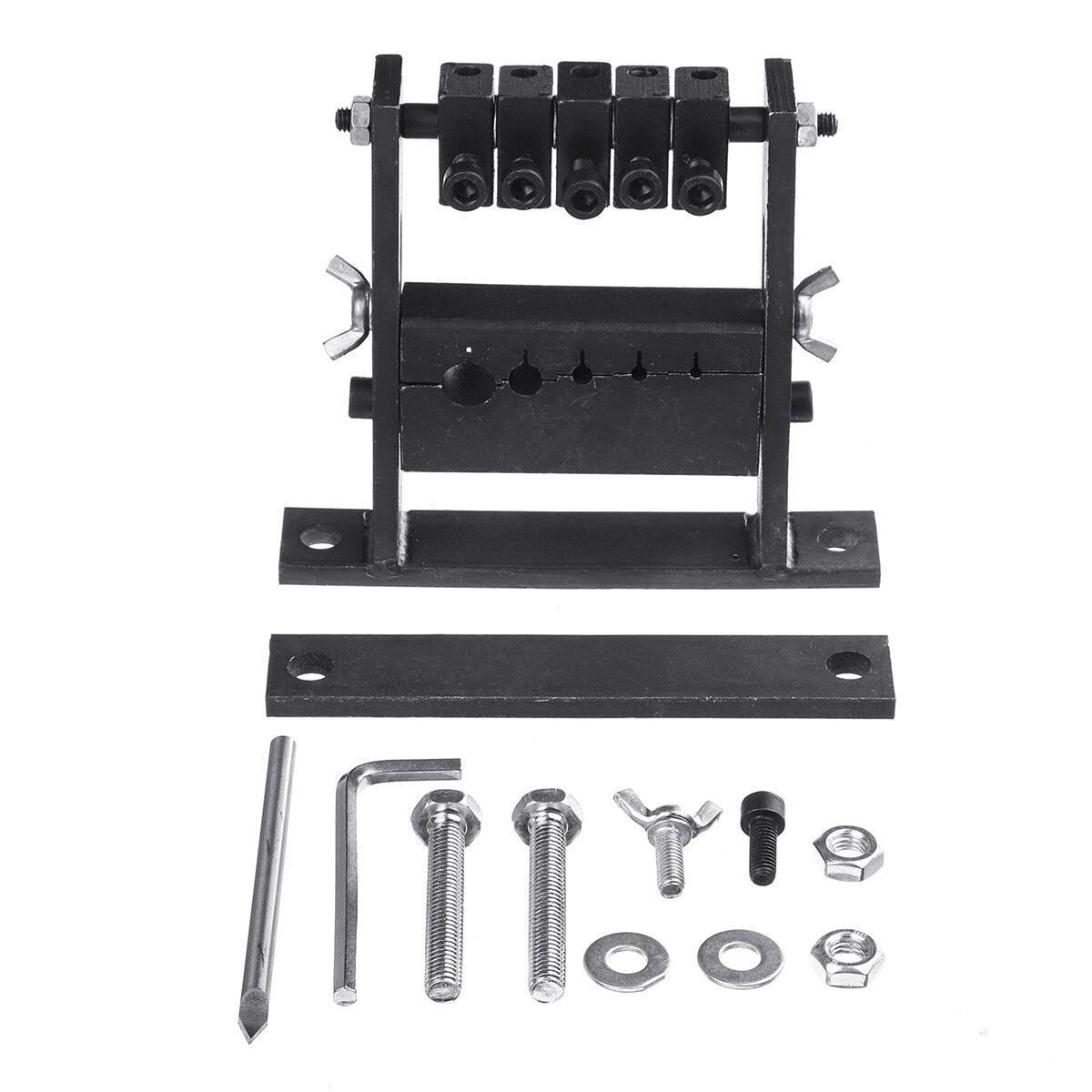 5 Size Holes Black Manual Cable Wire Stripper Machine for 1-30mm Diameter Wires