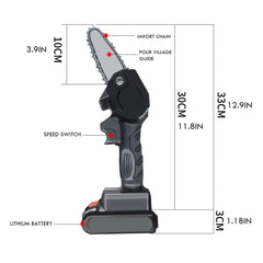 550W 4 Inch Cordless Mini Electric Chainsaw Portable Rechargeable Woodworking Saw