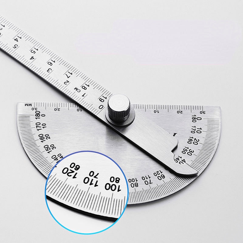 Stainless Steel irregular Protractor Large Carpenter's Measuring Angle Gauge