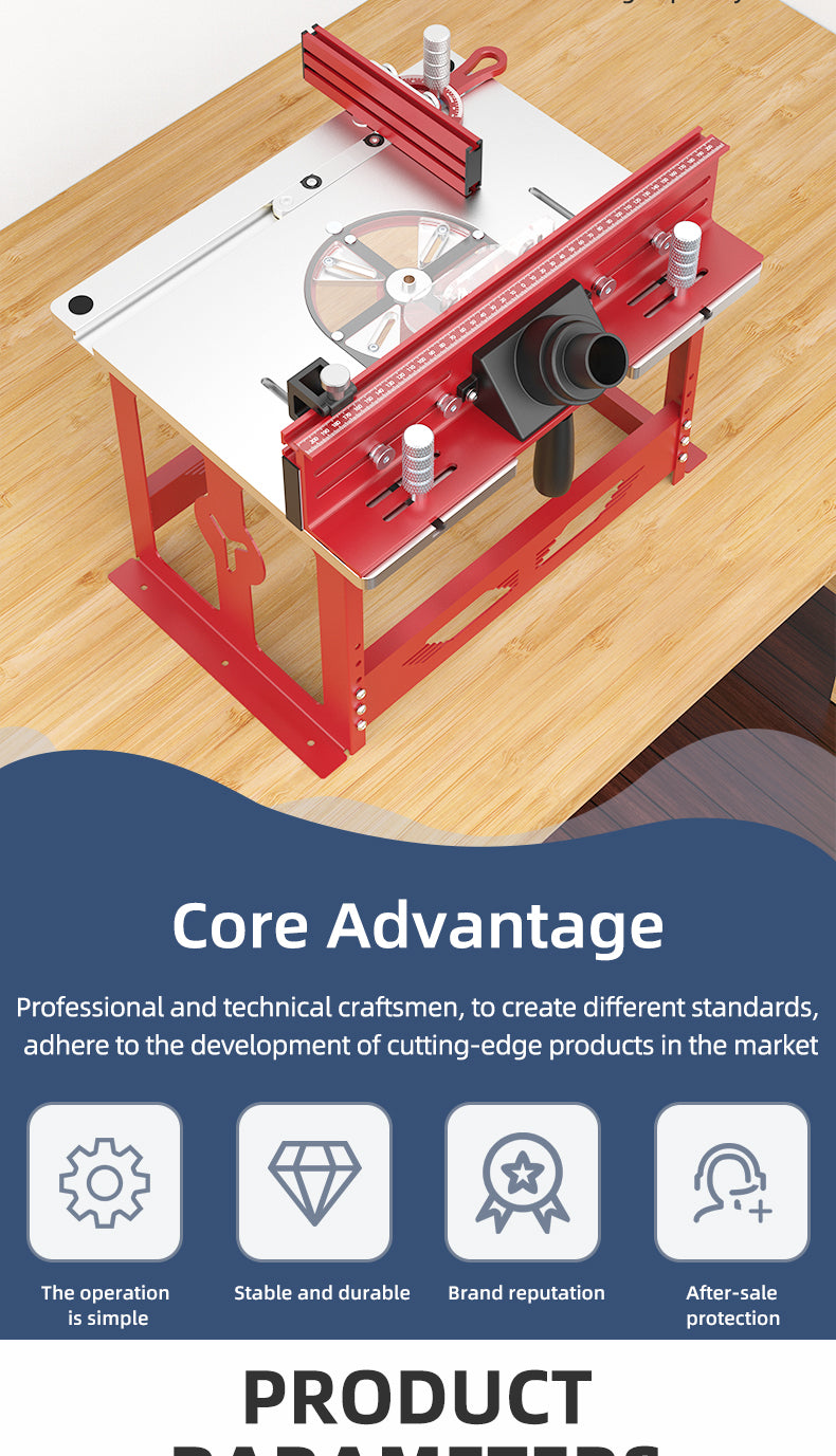 Bench Top Router Table Workbench with Miter Gauge / Profile Fence System / Dust Collection Port for Most Routers