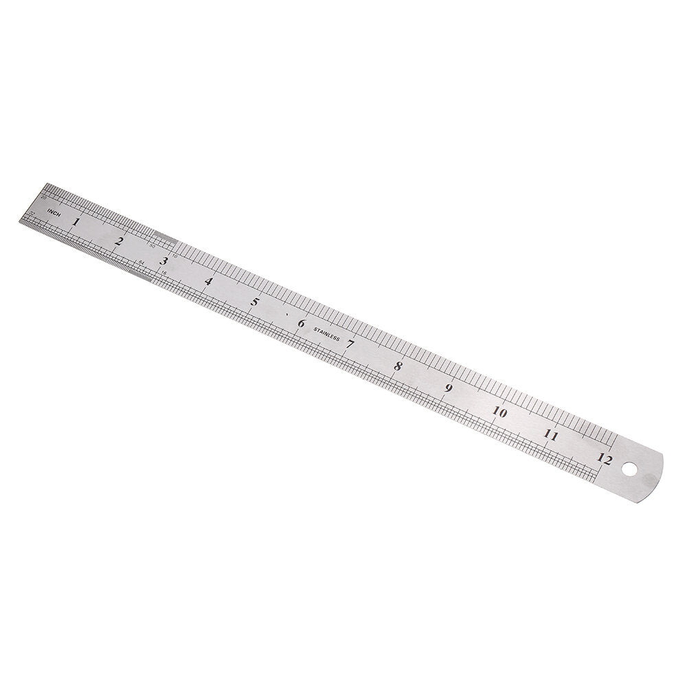 Adjustable 45/90 Degree Line Scribe Ruler - 300mm Stainless Steel & Aluminum Marking Tool for Woodworking