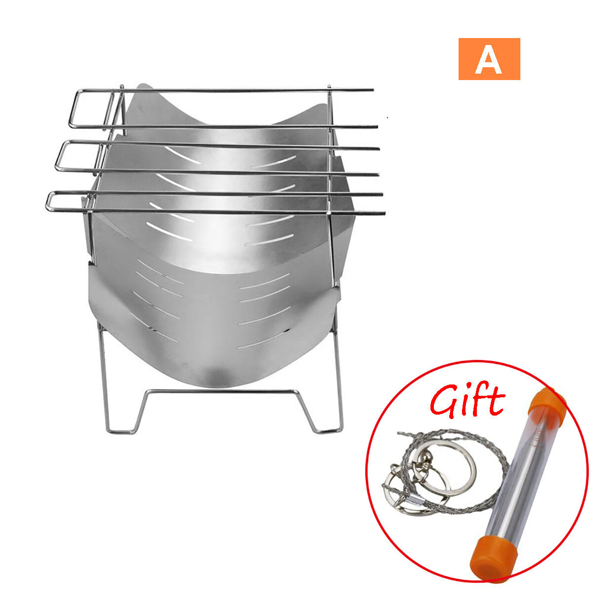 Portable Folding Barbecue Grill Stainless Steel Camping Stove for Outdoor Picnic Camping