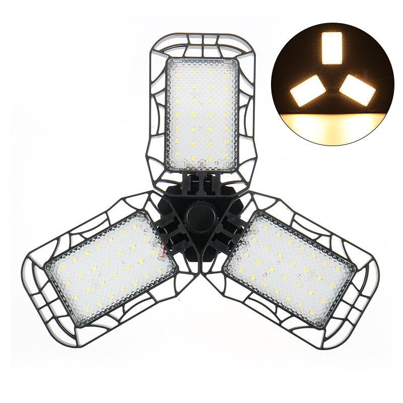 AC165-265V E27 LED Garage Light Bulb Deformable Ceiling Workshop Lamp Emergency Bulb
