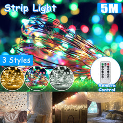 5M 50 LED String Lights Fairy Night Ornament Decor Holiday Christmas Wedding