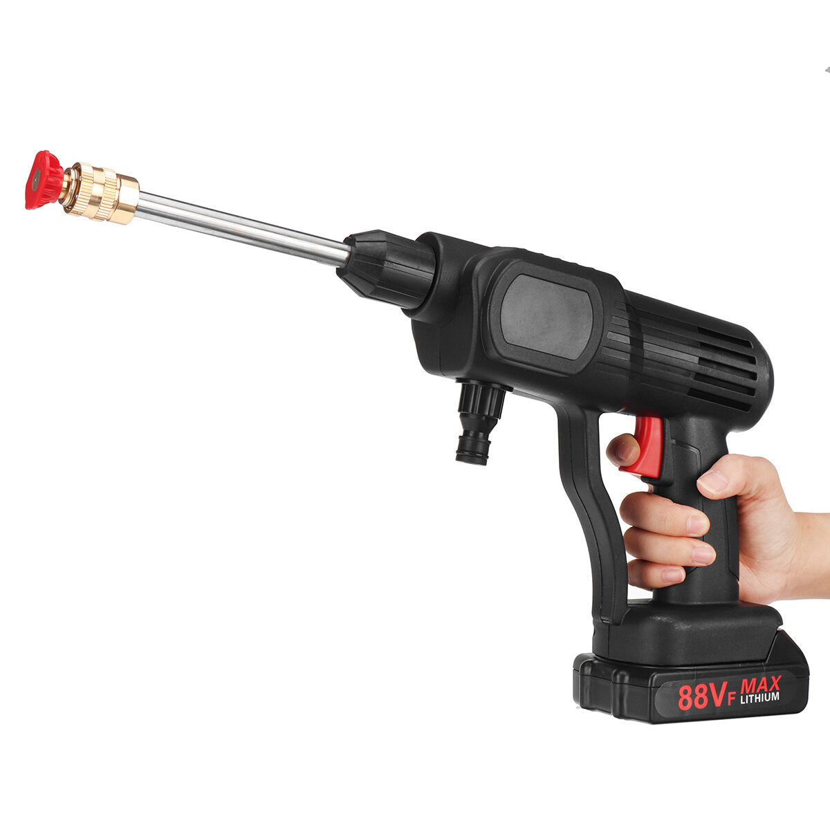 1500W 60Bar High Pressure Cordless Car Washer Spray Guns Water Cleaner 88VF Battery