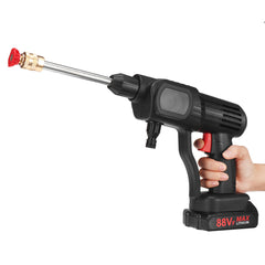 1500W 60Bar High Pressure Cordless Car Washer Spray Guns Water Cleaner 88VF Battery