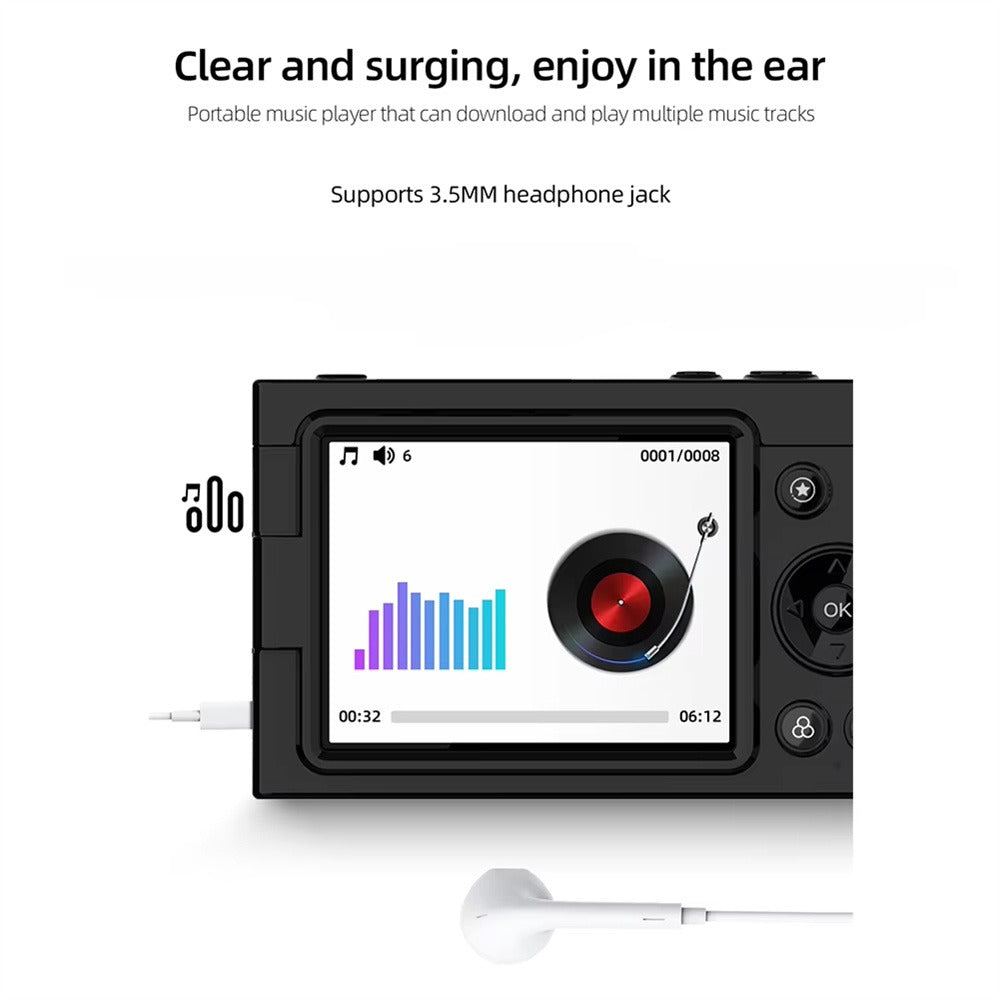 4K Digital Camera 2.83 Inch IPS Display Screen 28X Optical Zoom Portable Vlogging Camera for Beginner Photography HD Video Recording