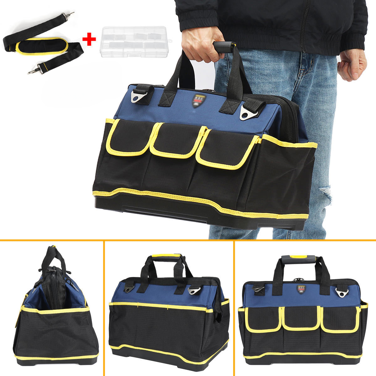Multifunction Waterproof Tool Repair Electrician Bag Large Capacity Oxford Cloth
