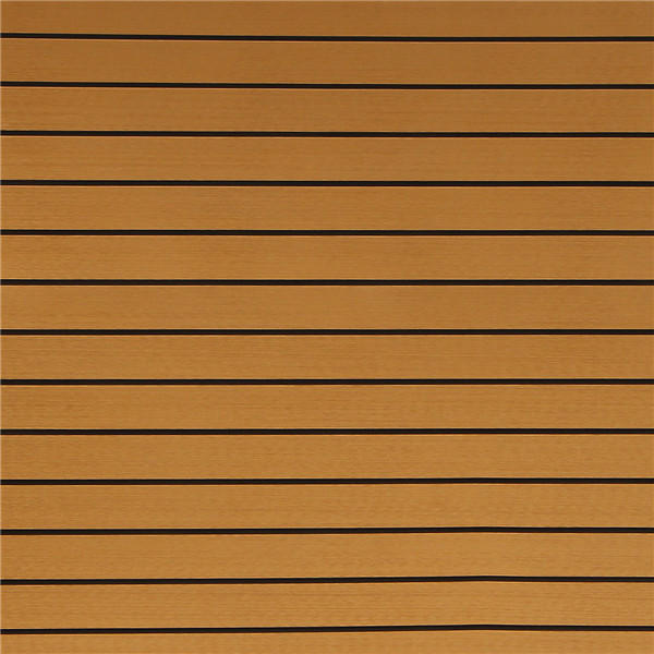 240cmx90cmx5mm Gold With Black Lines Marine Flooring Faux Teak EVA Foam Boat Decking Sheet