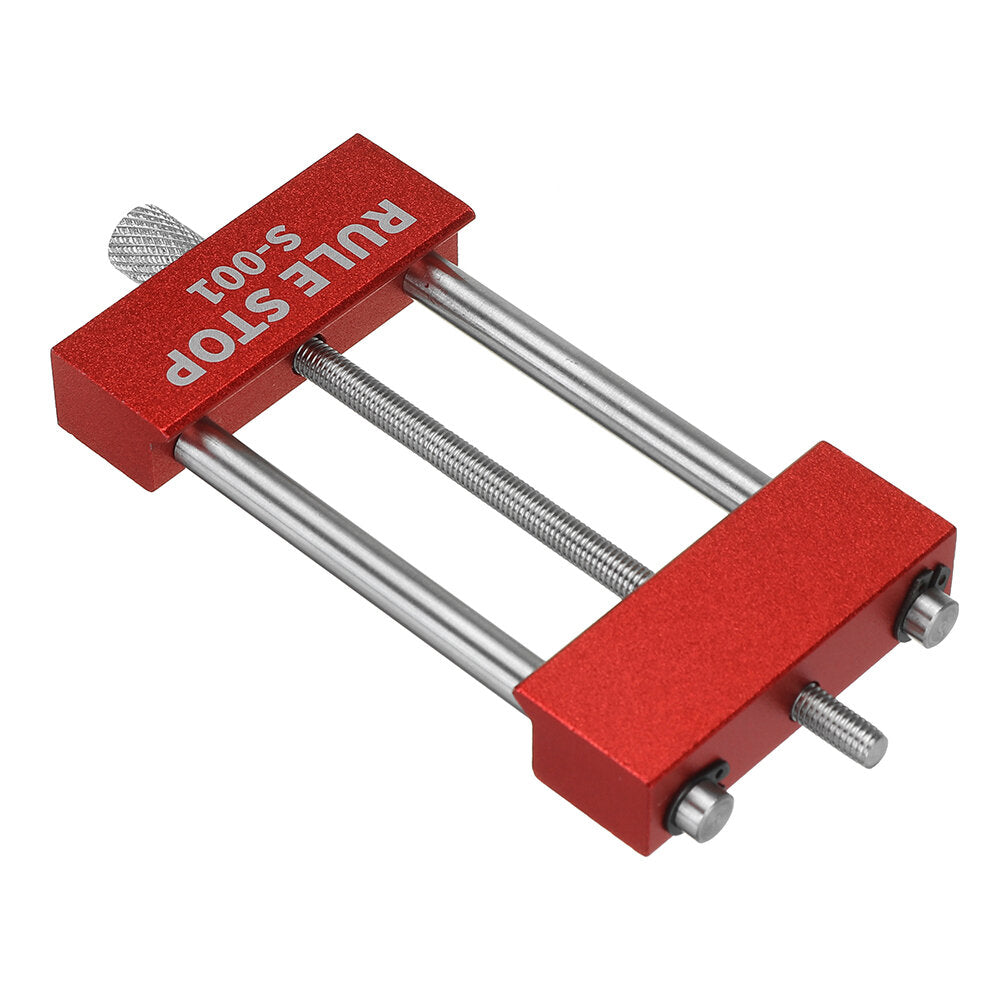 Aluminum Alloy Woodworking Rule Stop, 0-60mm Clamp Range, 95mm Length, Durable & High Precision Tool