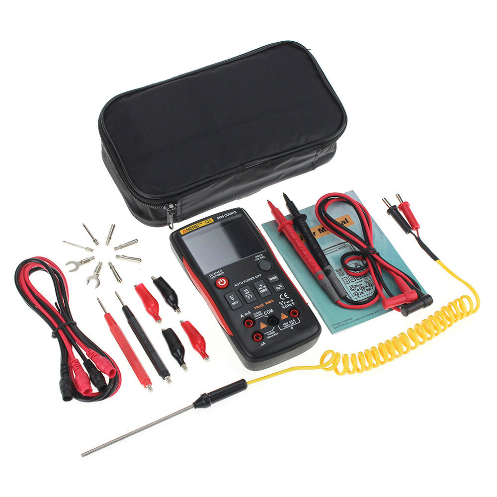 9999 Counts True RMS Digital Multimeter AC DC Voltage Current Resistance Capacitance Temperature Tester