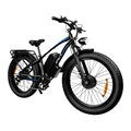 Electric Bike, 48V 25Ah Battery, 1200W*2 Dual Motors, 26 Inch Fat Snow Tires, Top Speed 25KM/H, 80-150KM Long Range, 150KG Max Load Electric Bicycle