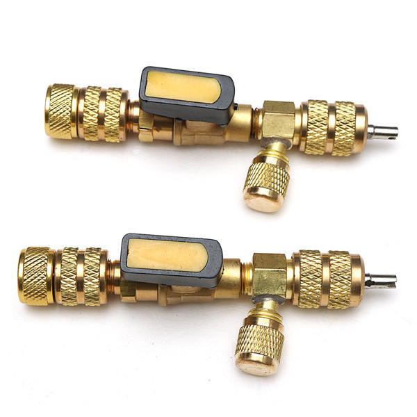 Schrader Valve Core Remover Dual Size 1/4 5/16 Inch Port Installer Tool