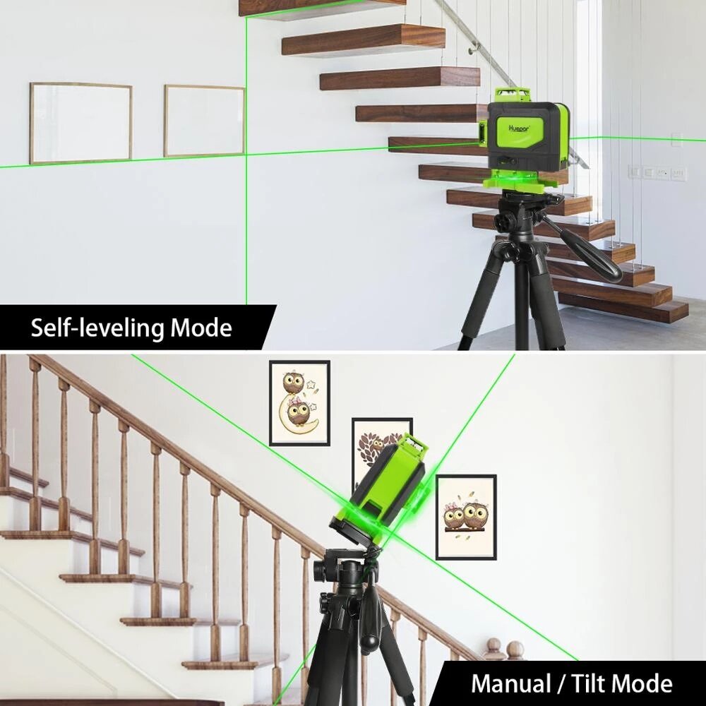 16 lines 4D Cross Line Laser Level Green Beam Line with Remote Control for Tiles Floor Multifunction
