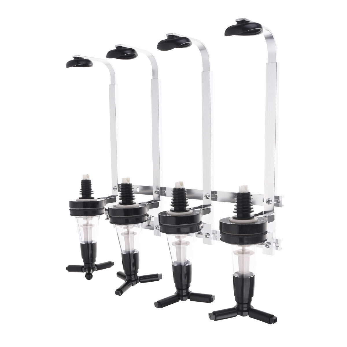 30ml Capacity Wall Mounted Stand 4 Bottle Alcoholic Drink Dispenser for Home Bar Drink Dispenser Pourer Rack
