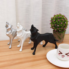 Modern Abstract Art Wolf Statue Resin Geometric Resin Model Gift Decorations