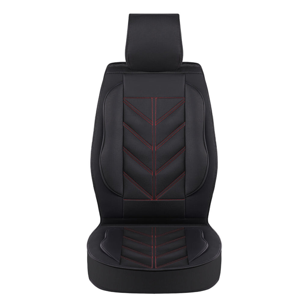 1/5PCS Single/Full Seat Cover Universal Full Leather Car Front Seat Mat Breathable Cushion Pad Set