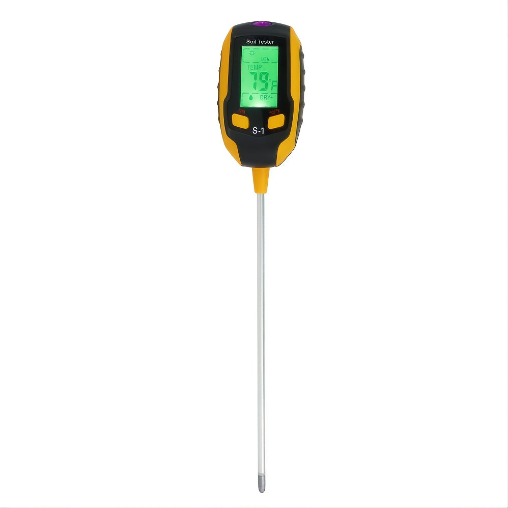 4 In 1 Soil PH Moisture Meter LCD Display for Indoor & Outdoor Garden Lawn