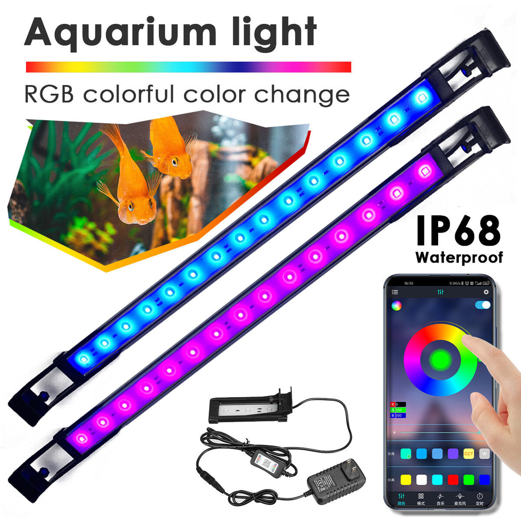 10w 12cm Fish Aquarium Tank Underwater Submersible Change APP Control Colorful LED Light