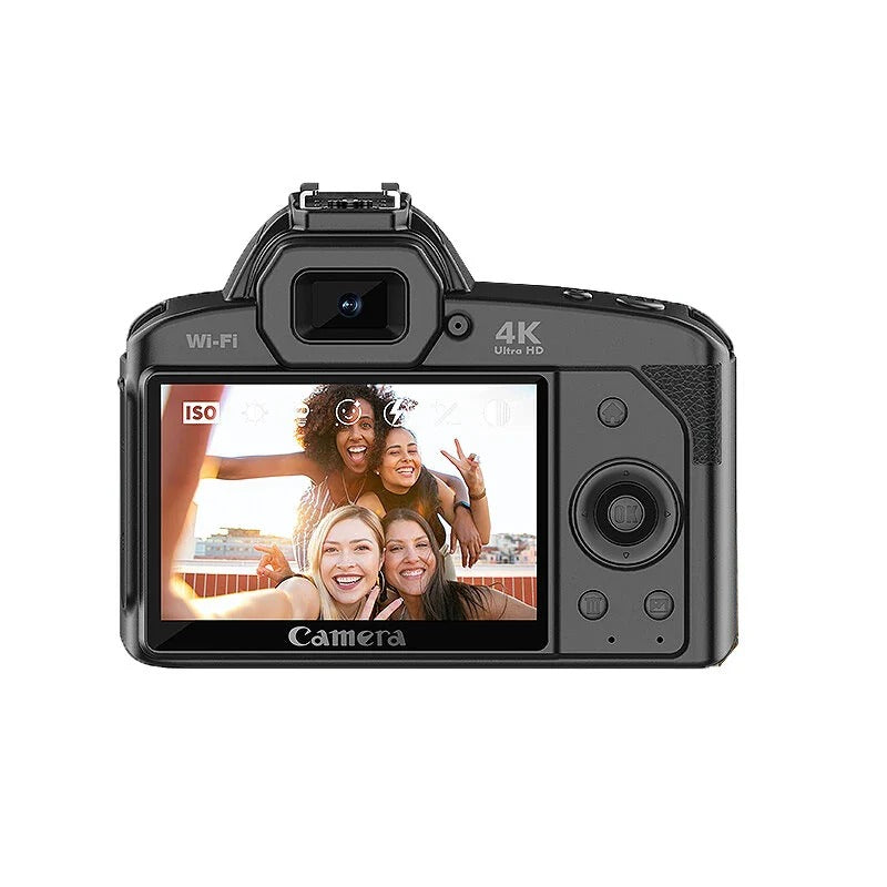 6400MP HD WiFi 4K Dual Lens Camcorder, 3" IPS Display, 16X Zoom, DSLR for YouTube Streaming & Vlogging
