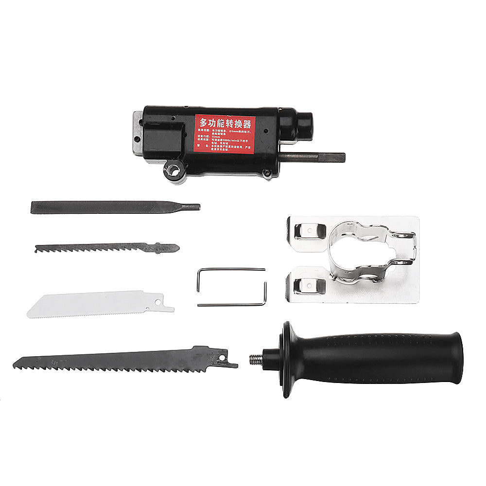 Multifunction Reciprocating Saw Attachment Change Electric Drill Jig Saw Metal File for Wood Metal Cutting