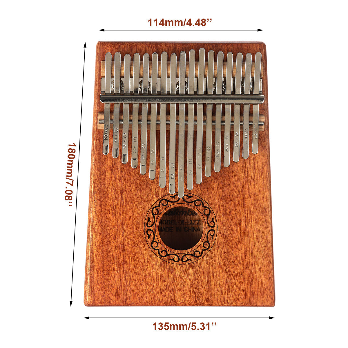 17 Key Kalimba Thum Finger Piano Beginner Practical Wood Musical Instrument Kit