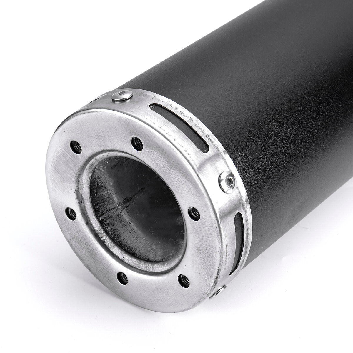 Motorcycle Performance Exhaust Muffler Pipe Scooter For GY6 150cc 125cc Aluminum Blcak