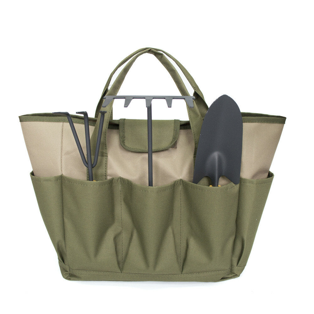 Garden Planting Tool Bag Gardening Tools Set Organizer Tote Lawn Yard Bag Carrier